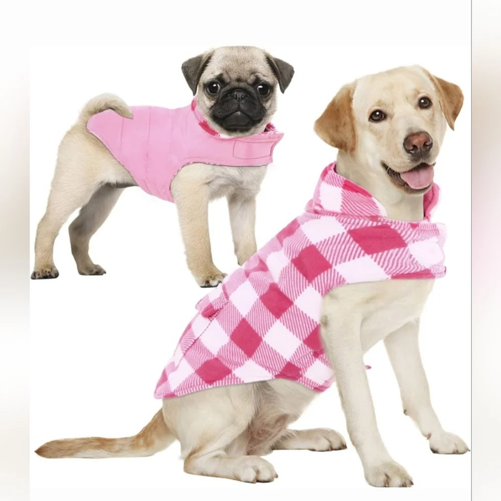 Companion Road Collections Blue Plaid Reversible Pet Vest Sz M NWOT